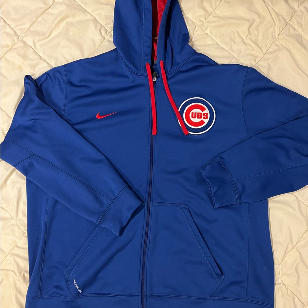 Nike Therma fit Chicago Cubs zip up hoodie, performance dri fit material XXL